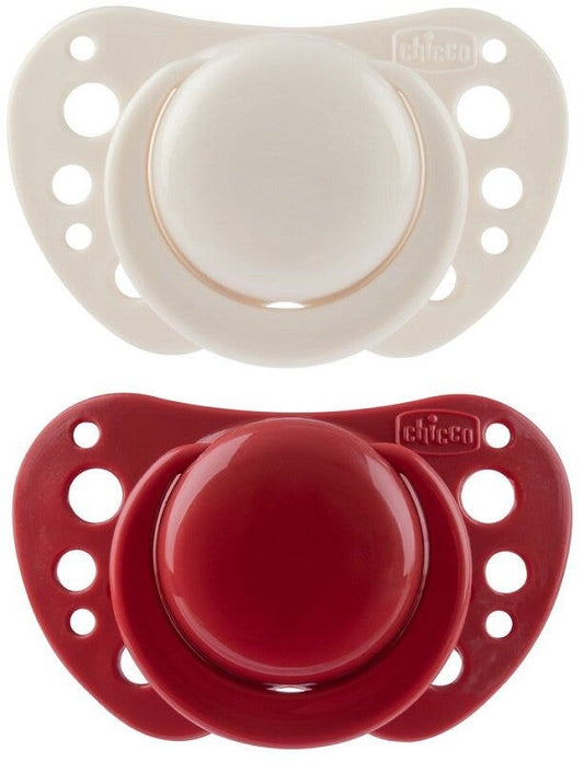 Chicco Succhietto Air Rosso Silicone 6-16 Mesi 2 Pezzi