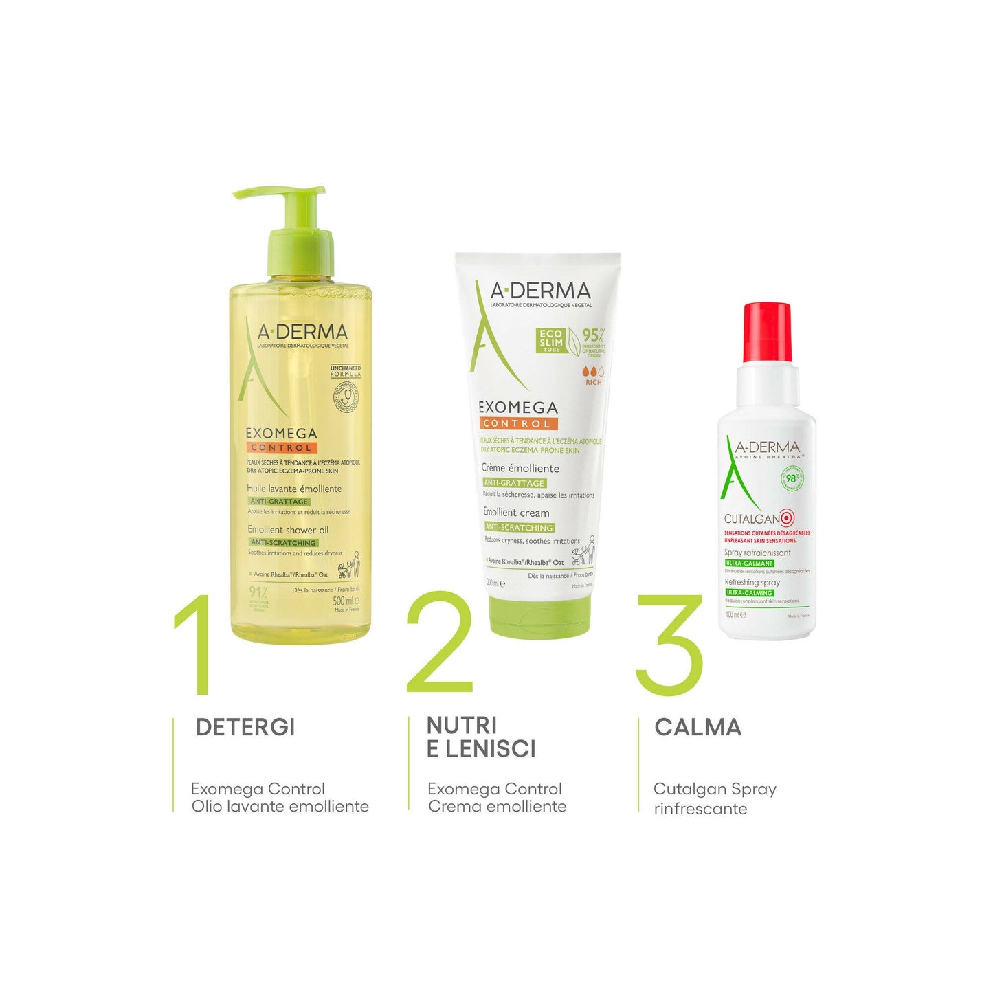 A-Derma Exomega Control Olio Lavante Emolliente Anti-grattage 750ml