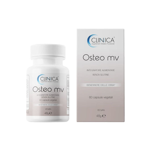 Clinica Osteo mv - ossa - 60 capsule vegetali =  1 mese di trattamento