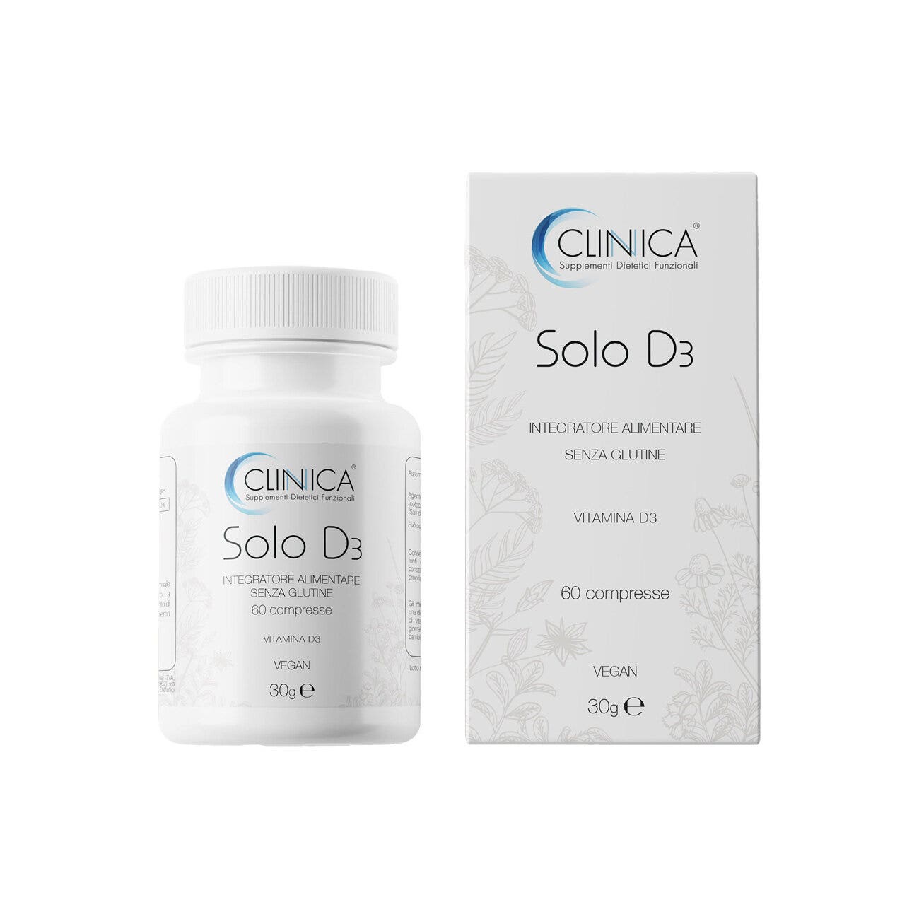 Clinica Solo D3 - vitamina D3 - 60 compresse = 2 mesi di trattamento