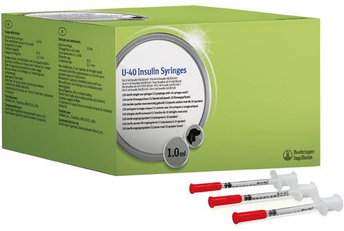 Prozinc Siringa Insulina U-40 Uso Veterinario 1ml 120 Pezzi
