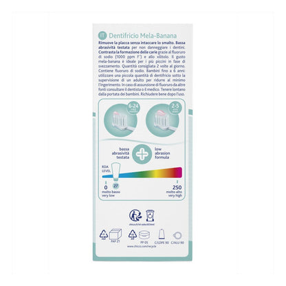Chicco Dentifricio 6-24 Mesi Gusto Mela-Banana Con Fluoro 50ml