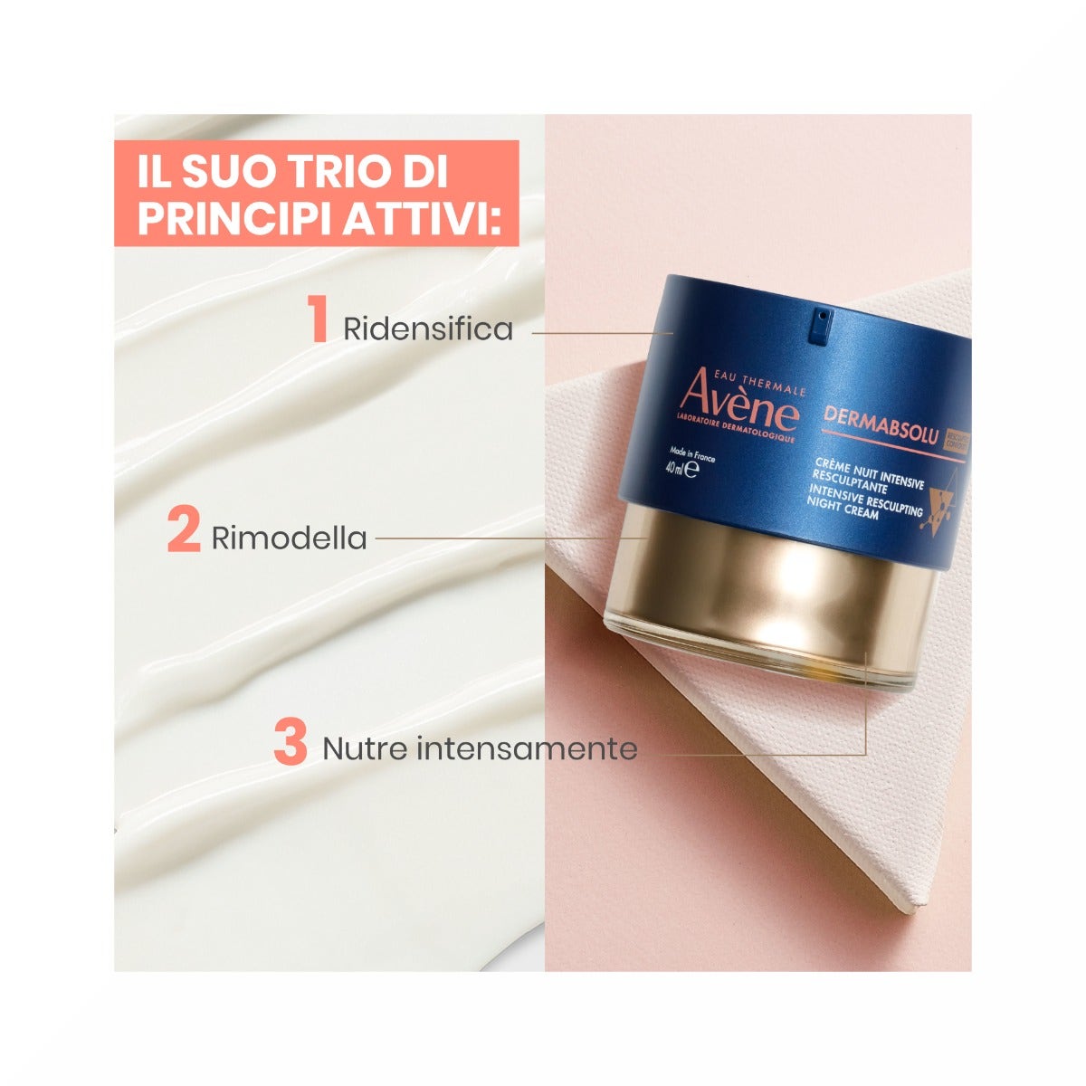 Eau Thermale Avene Dermabsolu Crema Notte Intensiva Rimodellante Anti-Età 40ml