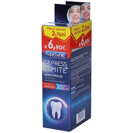 Rapid White Dentifricio Express White 2x75ml