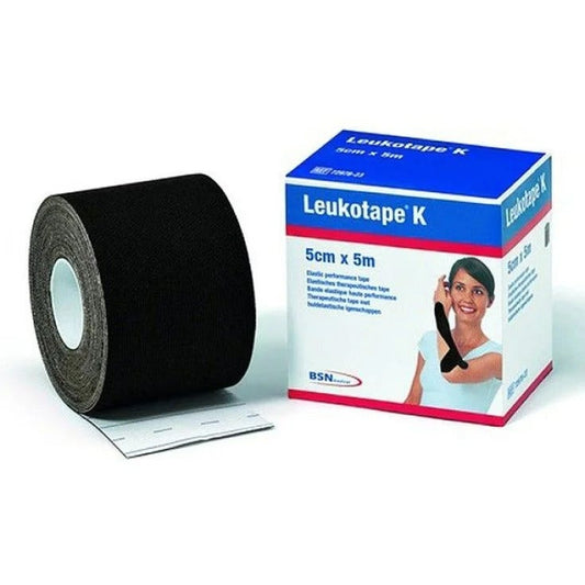 Leukotape K Actimove Benda Adesiva Taping Fisioterapico 5cmx5m Nero in Rotolo
