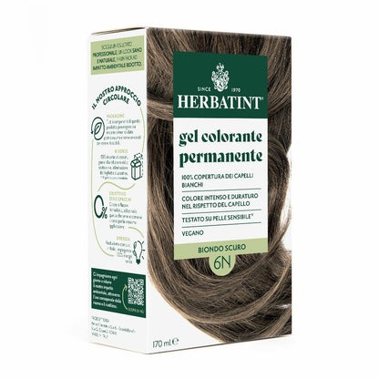 Herbatint Tintura Per Capelli Gel Permanente 6N Biondo Scuro 170ml