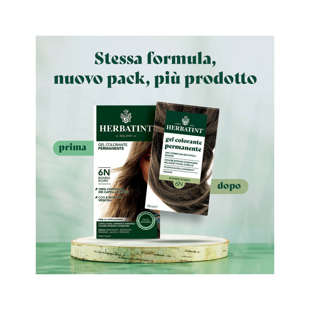 Herbatint Tintura Per Capelli Gel Permanente 6N Biondo Scuro 170ml
