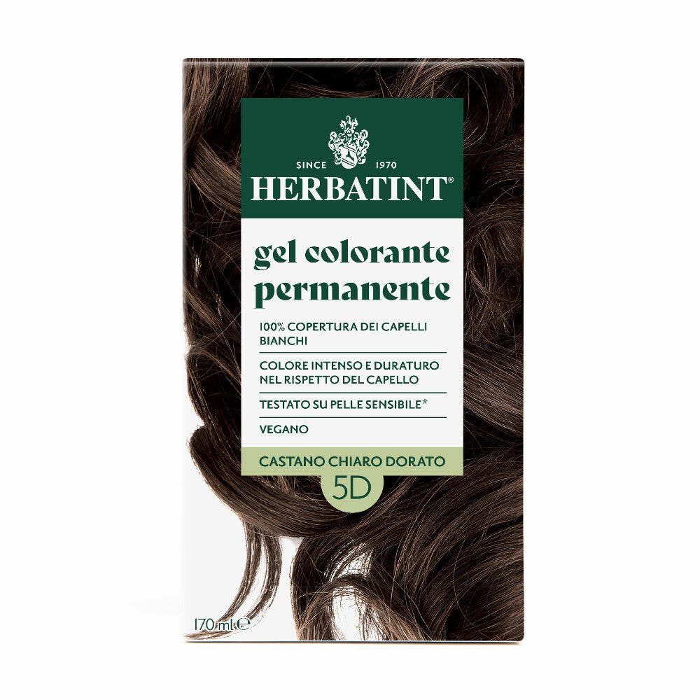 Herbatint Gel Colorante Permanente 5D Castano Chiaro Dorato 170ml