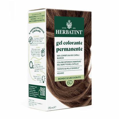 Herbatint Tintura Per Capelli Gel Permanente 6D Biondo Scuro Dorato 170ml