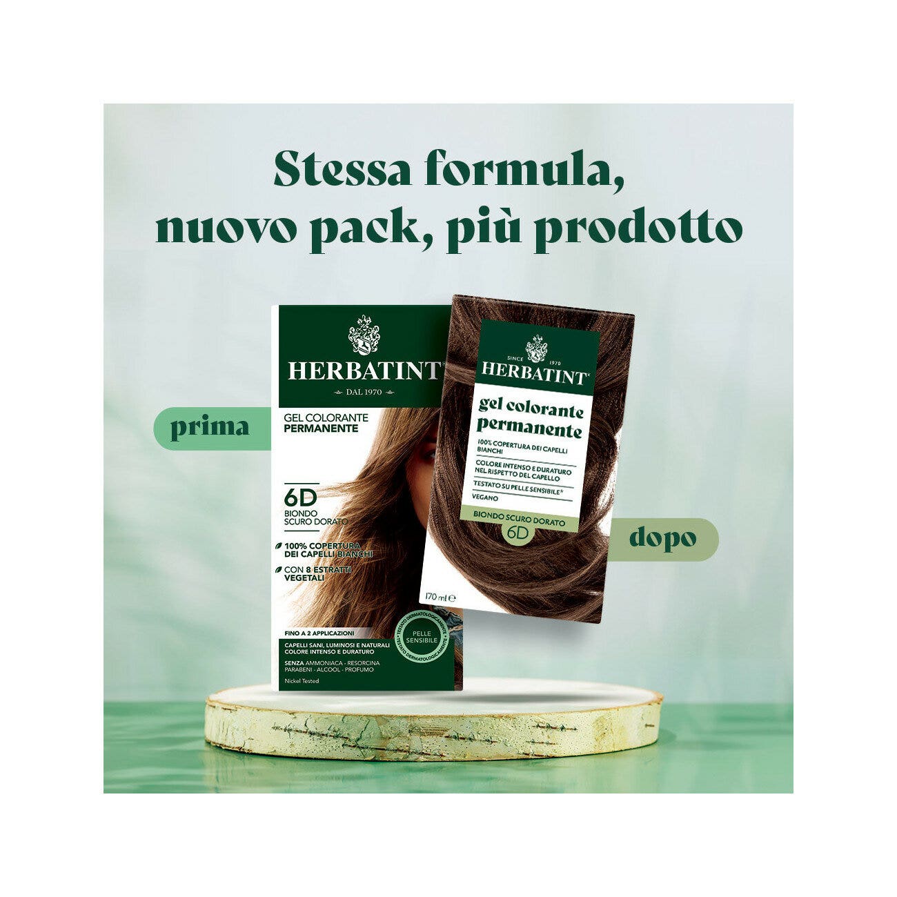 Herbatint Tintura Per Capelli Gel Permanente 6D Biondo Scuro Dorato 170ml