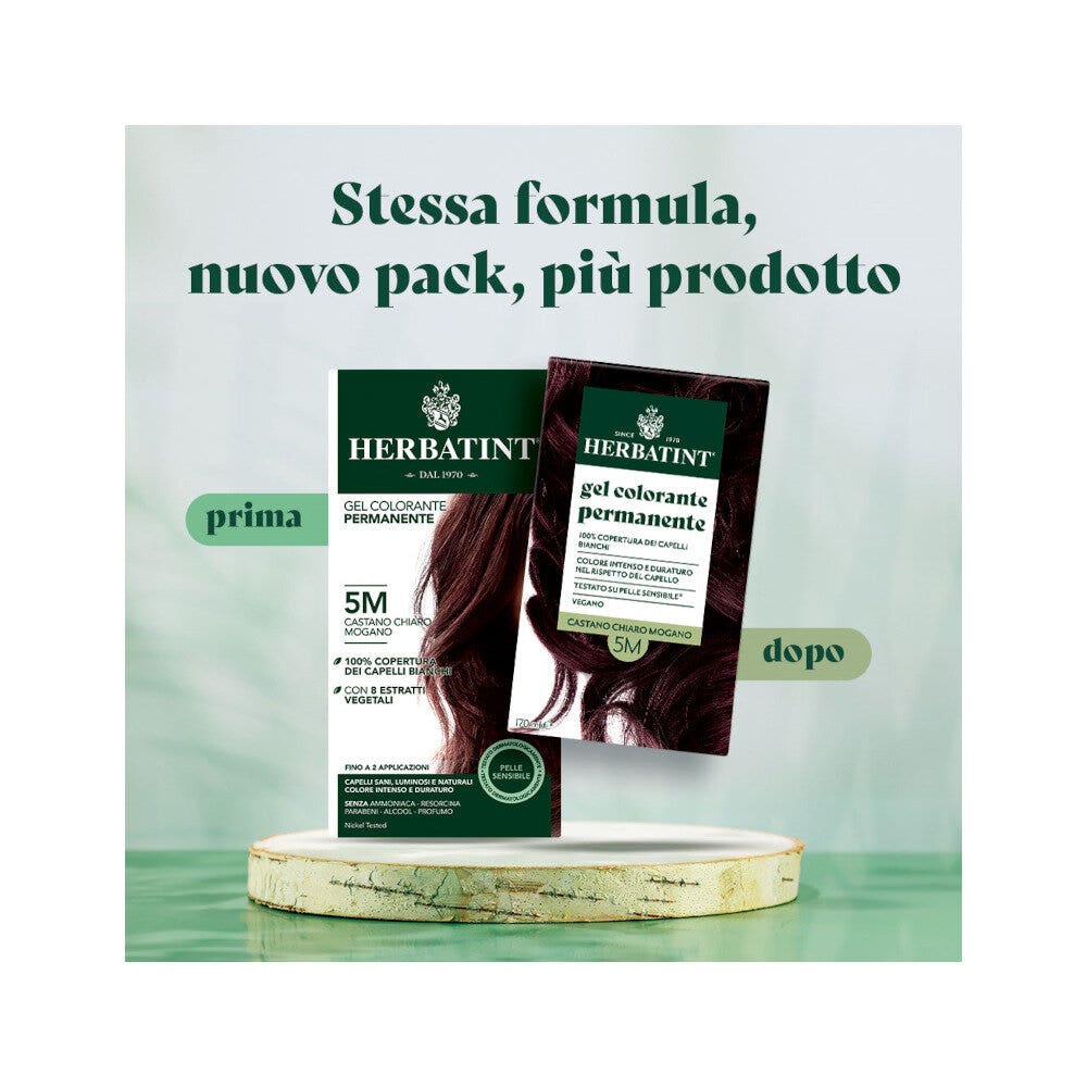 Herbatint Gel Colorante Permanente 5M Castano Chiaro Mogano 170ml