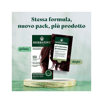 Herbatint Gel Colorante Permanente 5M Castano Chiaro Mogano 170ml