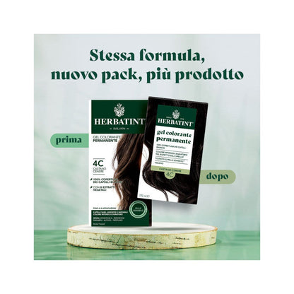 Herbatint Gel Colorante Permanente 4C Castano Cenere 170ml