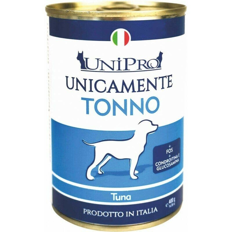 Unipro Unicamente Tonno Cibo Umido Cani Adulti Barattolo 400g