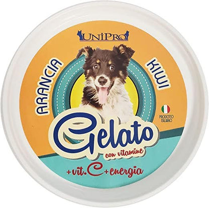 Unipro Preparato Per Gelato Arancia/Kiwi Alimento Complementare Per Cani 60g