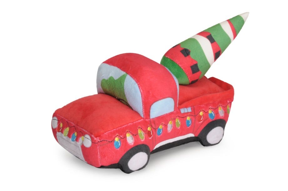 Camon Gioco Carro Attrezzi Natalizio Con Squeaker Per Cani