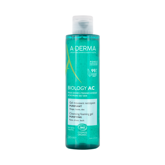 A-Derma Biology AC Gel Detergente Schiumogeno Purificante Anti-imperfezioni 200ml