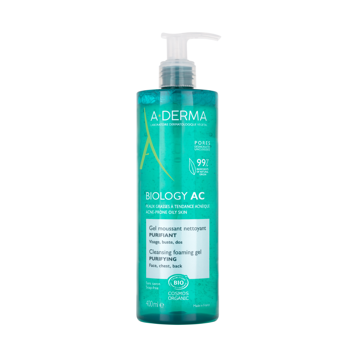 A-Derma Biology AC Gel Detergente Schiumogeno Purificante Anti-imperfezioni 400ml