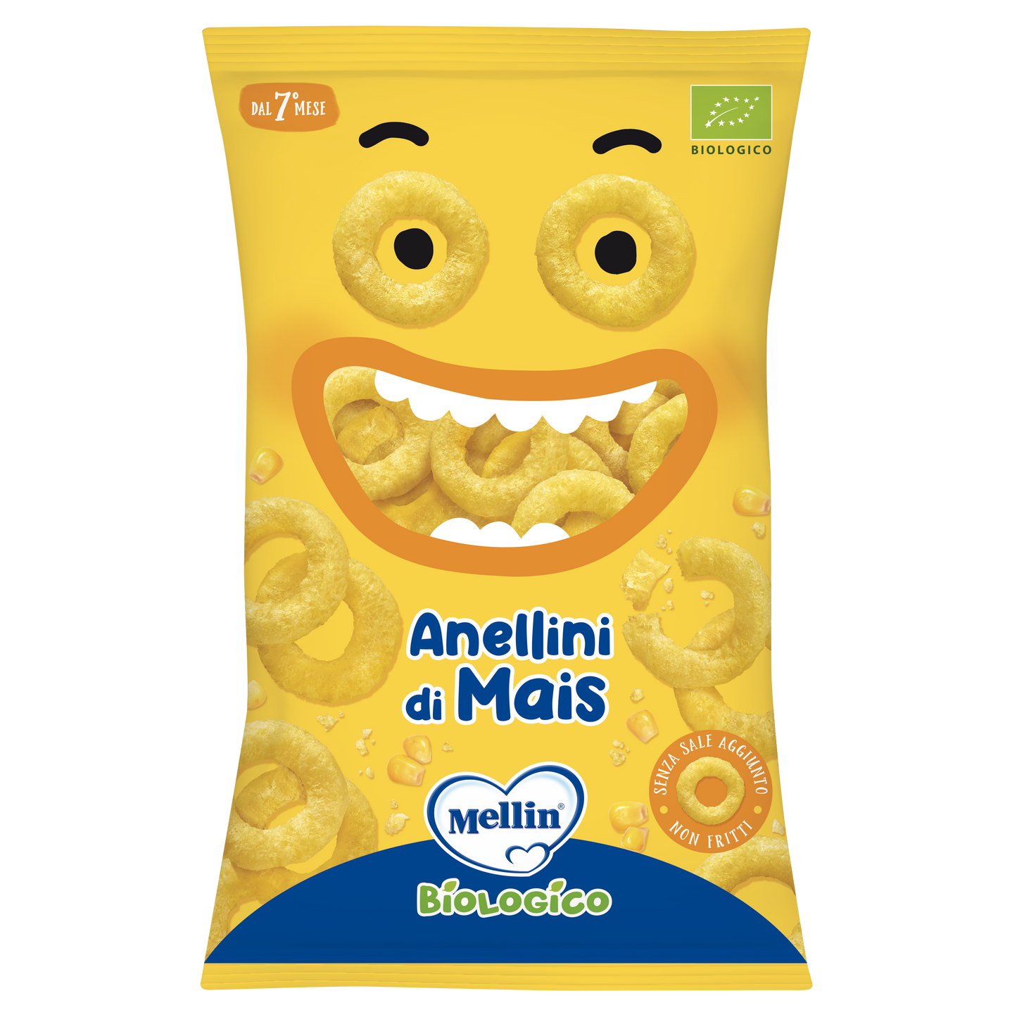Mellin Snack Bio Anellini Di Mais 15g 7Mesi+