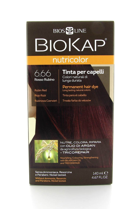 Biokap Nutricolor Tinta 6.66 Rosso Rubino  140ml