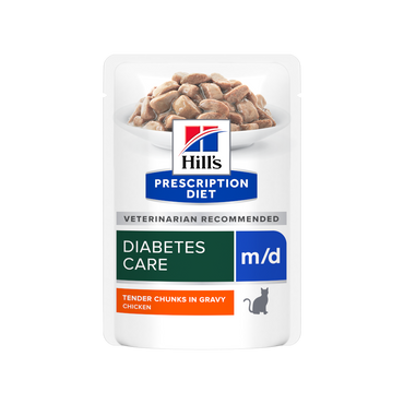 Hill's Prescription Diet M/D Alimento Per Gatti Al Pollo 12 Bustine