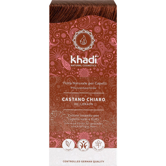 Khadi Tinta Naturale Capelli Castano Chiaro 100g