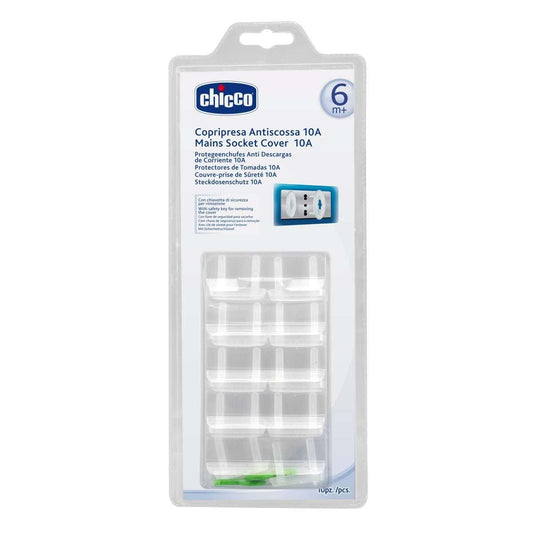 Chicco Safe Copripresa Antiscossa 10A 10 Pezzi