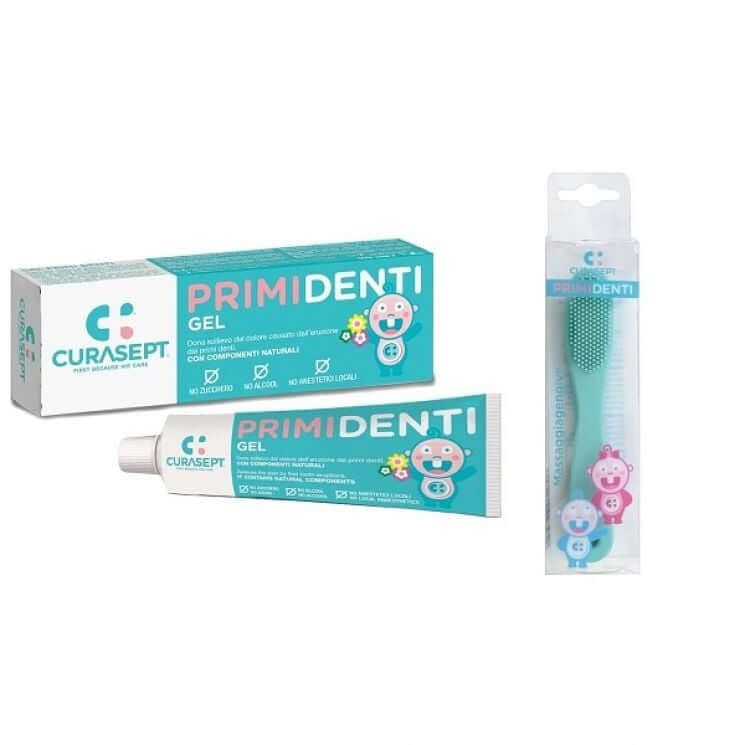 Curasept Primi Denti Gel 20ml + Massaggiagengive 1 Pezzo
