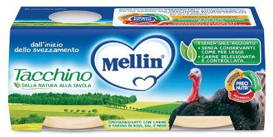 Mellin Omog Tacchino 2x120g
