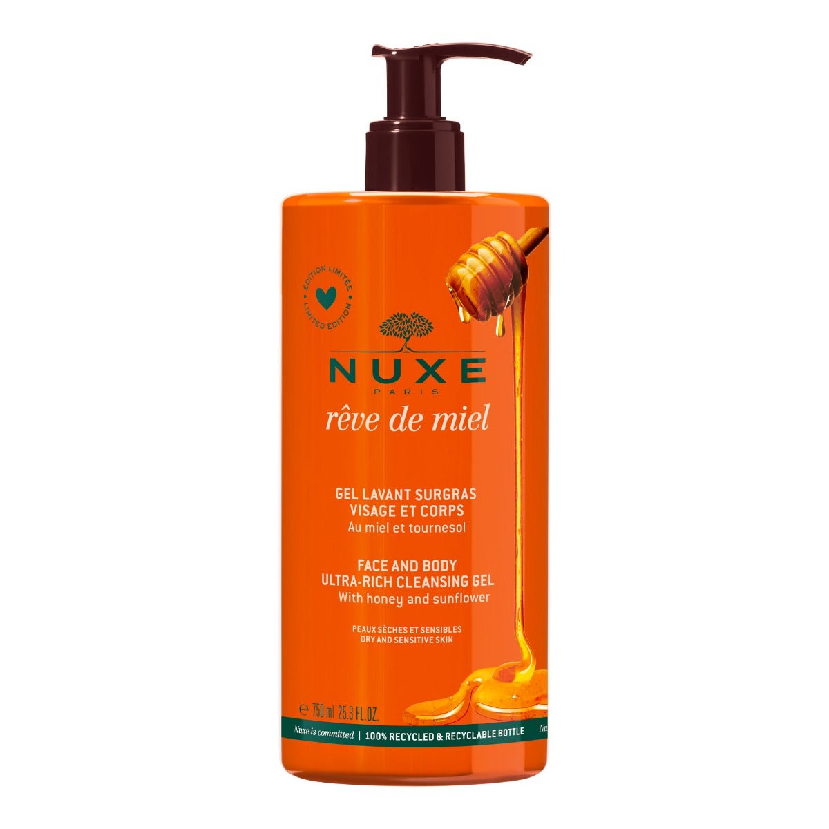 Nuxe Reve De Miel Gel Detergente Viso E Corpo Al Miele 750ml