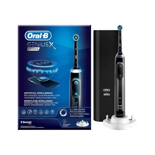 Oral-B GeniusX 20100S Black + Custodia da Viaggio