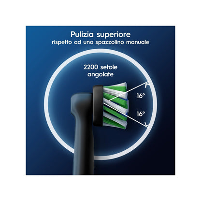 Oral-B Testine Di Ricambio Pro Cross Action Black 3 Pezzi
