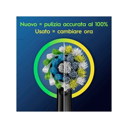 Oral-B Testine Di Ricambio Pro Cross Action Black 3 Pezzi